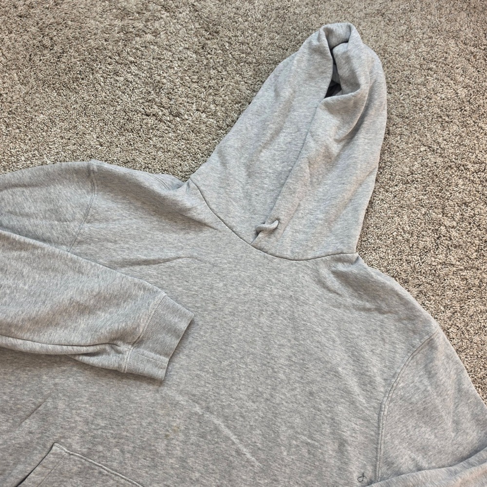 Gap Hoodie Mens XL Gray Cotton Blend Fleece Pullover Minimalist Basic Adult